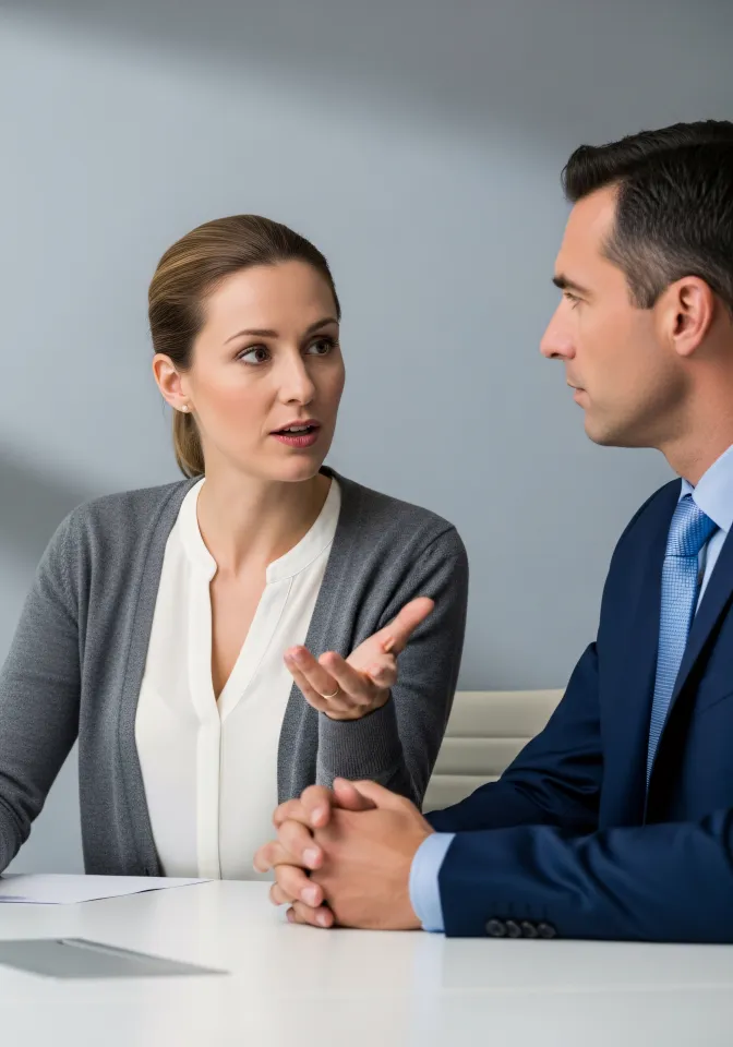 Consultor financeiro em reunião profissional